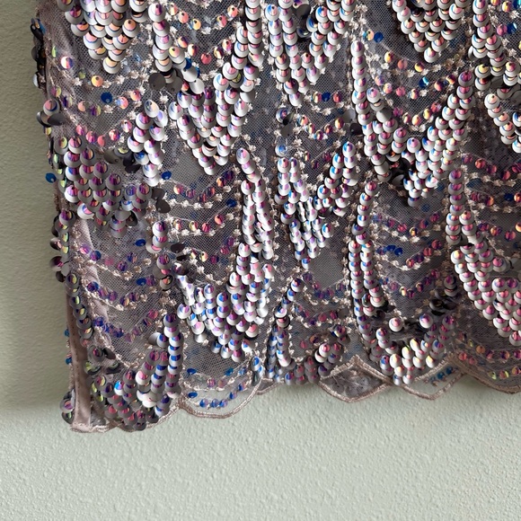 NEW Zara Sequin Midi Skirt Size Medium - Picture 8 of 13